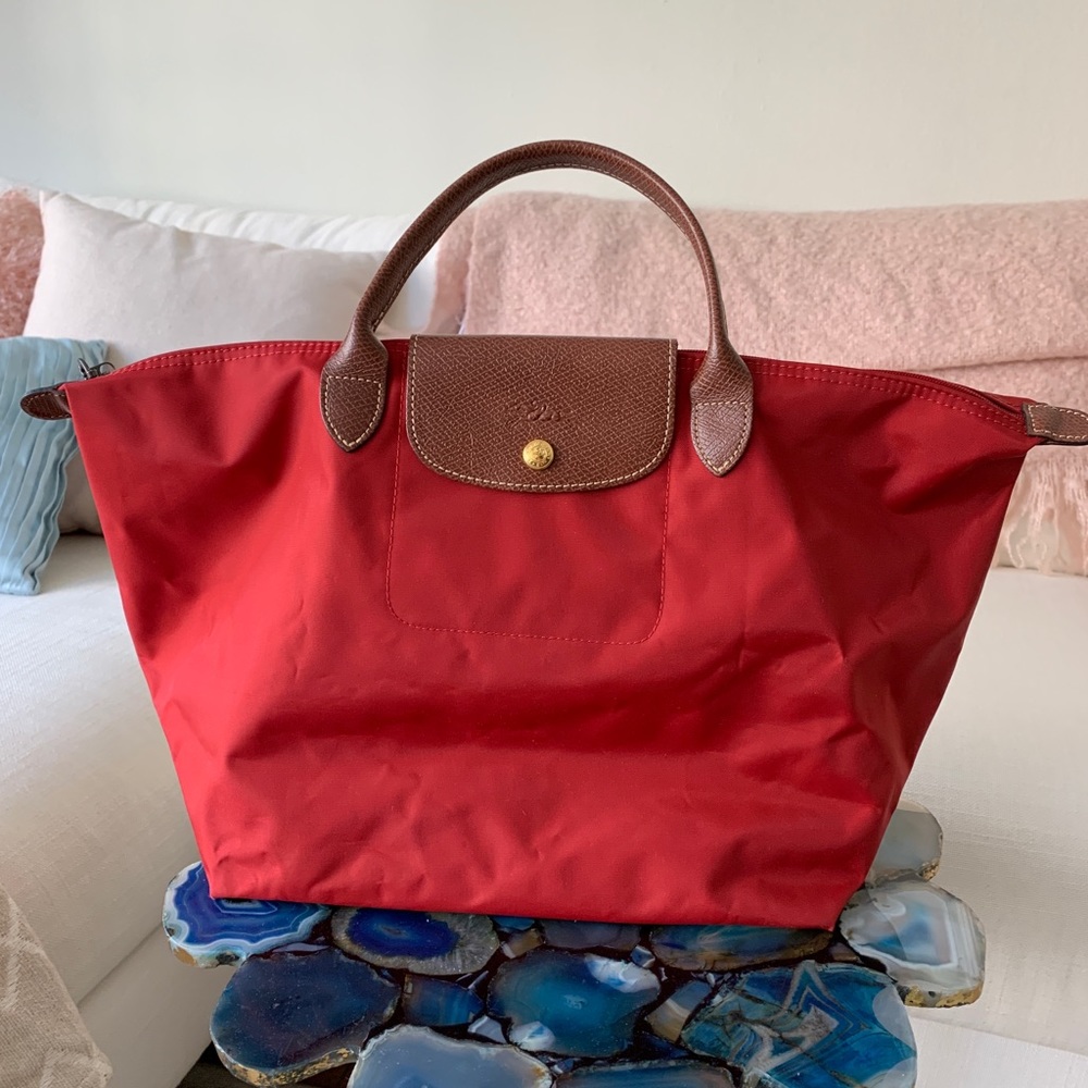 SOLD- Longchamp Le Pliage medium shoulder tote bag